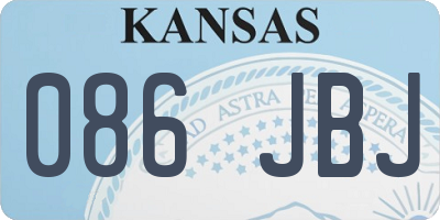 KS license plate 086JBJ