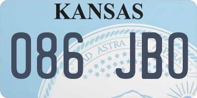 KS license plate 086JBO