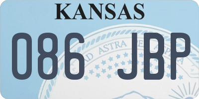KS license plate 086JBP
