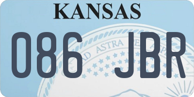 KS license plate 086JBR