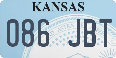KS license plate 086JBT