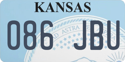 KS license plate 086JBU