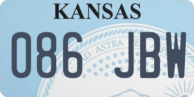 KS license plate 086JBW