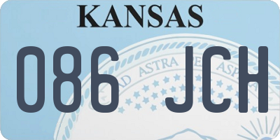 KS license plate 086JCH