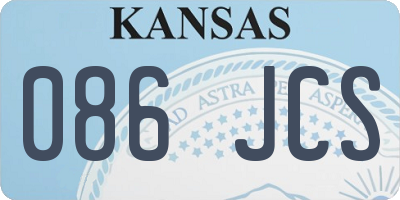 KS license plate 086JCS