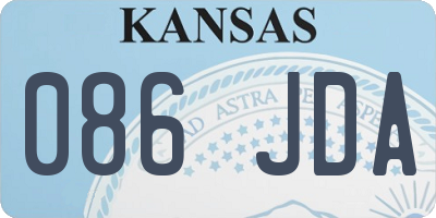 KS license plate 086JDA