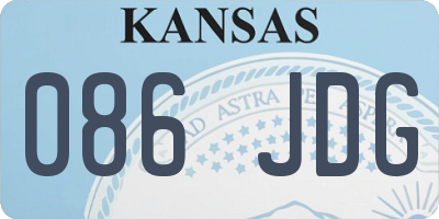 KS license plate 086JDG