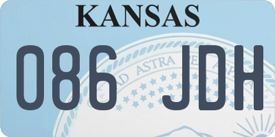 KS license plate 086JDH