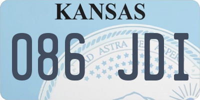 KS license plate 086JDI