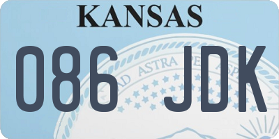 KS license plate 086JDK