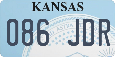 KS license plate 086JDR