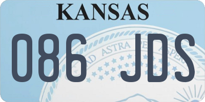 KS license plate 086JDS