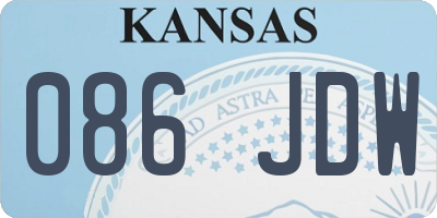 KS license plate 086JDW