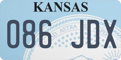 KS license plate 086JDX