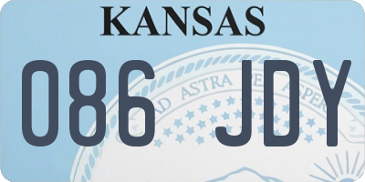 KS license plate 086JDY