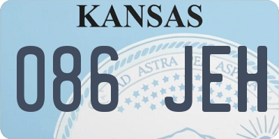 KS license plate 086JEH