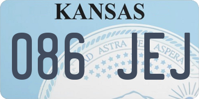 KS license plate 086JEJ