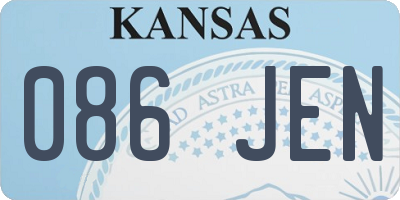 KS license plate 086JEN