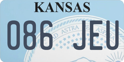 KS license plate 086JEU