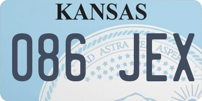 KS license plate 086JEX