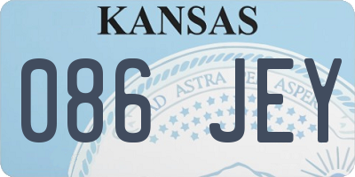 KS license plate 086JEY