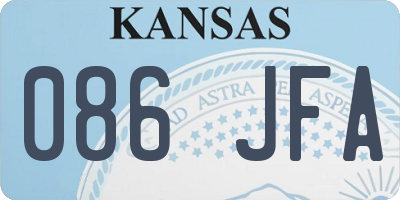 KS license plate 086JFA