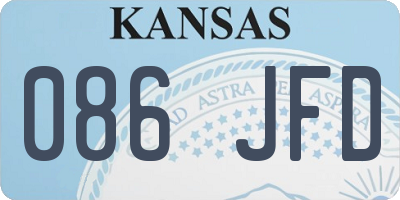 KS license plate 086JFD