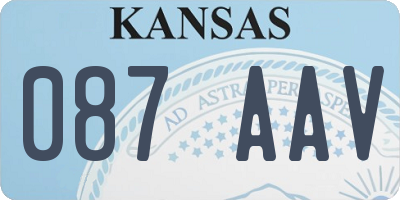 KS license plate 087AAV