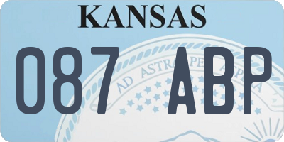 KS license plate 087ABP