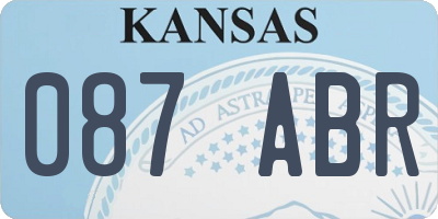 KS license plate 087ABR
