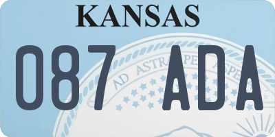 KS license plate 087ADA