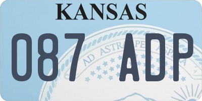 KS license plate 087ADP
