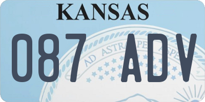 KS license plate 087ADV