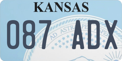 KS license plate 087ADX