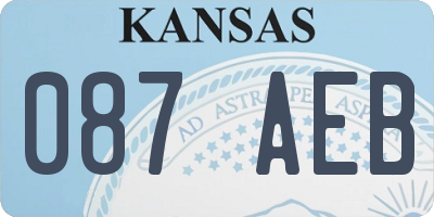 KS license plate 087AEB