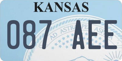 KS license plate 087AEE