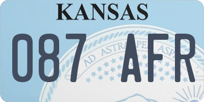 KS license plate 087AFR