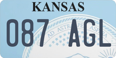 KS license plate 087AGL