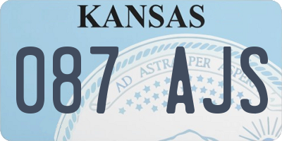 KS license plate 087AJS