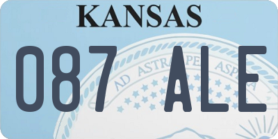 KS license plate 087ALE
