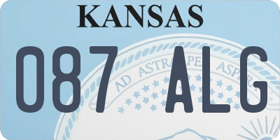 KS license plate 087ALG