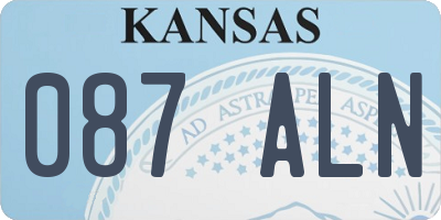 KS license plate 087ALN