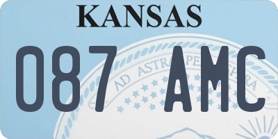 KS license plate 087AMC