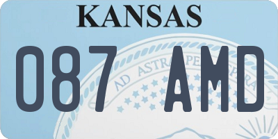 KS license plate 087AMD