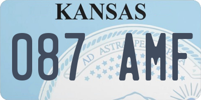 KS license plate 087AMF
