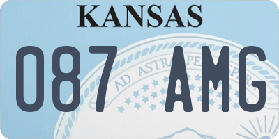 KS license plate 087AMG