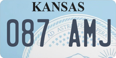 KS license plate 087AMJ
