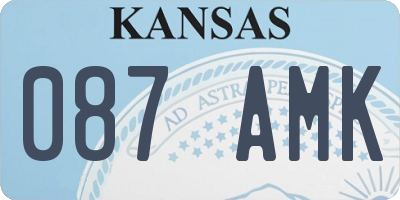 KS license plate 087AMK