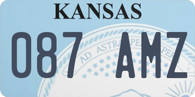 KS license plate 087AMZ