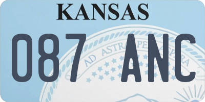 KS license plate 087ANC